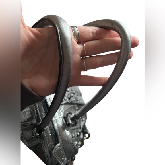 Coach Metallic Studded Shoulder Bag - Picture 6 of 7